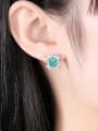 thumb 925 Sterling Silver Cubic Zirconia Rectangle Trend Stud Earring 1