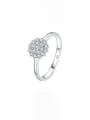 thumb 925 Sterling Silver Cubic Zirconia Round Minimalist Band Ring 0