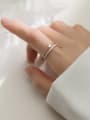 thumb 925 Sterling Silver Cubic Zirconia Crown Minimalist Stackable Ring 2