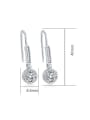 thumb 925 Sterling Silver Cubic Zirconia Geometric Minimalist Hook Earring 3
