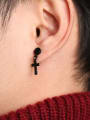 thumb Stainless steel Cross Minimalist Drop Earring 1