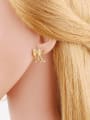thumb Brass Imitation Pearl Bowknot Trend Stud Earring 1
