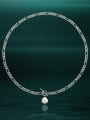 thumb 925 Sterling Silver Hollow Geometric  Chain Minimalist Necklace 2