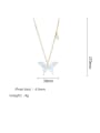 thumb Brass Shell  Minimalist ButterflyEarring and Necklace Set 3