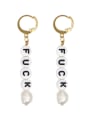 thumb Stainless steel Bead Letter Bohemia Drop Earring 2