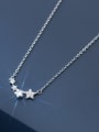 thumb 925 Sterling Silver Cubic Zirconia Pentagram Dainty Necklace 0