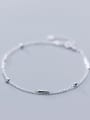 thumb 925 Sterling Silver  Geometric Minimalist Multi-layer Anklet 2