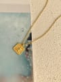 thumb Titanium Angel Wing Square Necklace Necklace 1