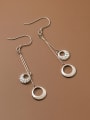 thumb 925 Sterling Silver Geometric Minimalist Hook Earring 1