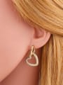 thumb Brass Cubic Zirconia Heart Ethnic Cluster Earring 1