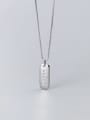 thumb 925 Sterling Silver Letter geometry Minimalist Necklace 2