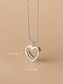 thumb 925 Sterling Silver Hollow Heart Minimalist Necklace 3