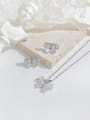 thumb Brass Cubic Zirconia Minimalist Butterfly Earring and Necklace Set 0