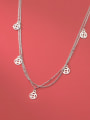 thumb 925 Sterling Silver Coin Vintage Multi Strand Necklace 0
