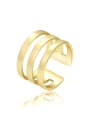 thumb Alloy Smooth  Geometric Stackable Ring 2
