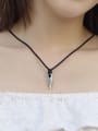 thumb 925 Sterling Silver Artificial Leather Irregular Hip Hop Necklace 3