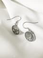 thumb 925 Sterling Silver Coin Vintage Hook Earring (Single) 0
