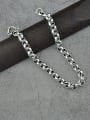thumb Vintage Sterling Silver With Antique Silver Plated Simplistic Chain Bracelets 1