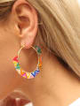 thumb Multi Color Miyuki beads  Geometric Bohemia  Pure Handmade Earring 1
