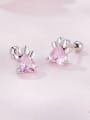 thumb 925 Sterling Silver Cubic Zirconia Dog Paw Cute Stud Earring 4