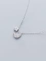 thumb 925 Sterling Silver Cubic Zirconia Fashion Star Moon Pendant Necklace 3