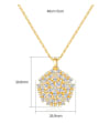 thumb Copper inlaid AAA zircon gold necklace 4