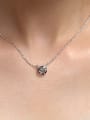 thumb Alloy Cubic Zirconia Round Dainty Necklace 1