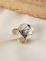 thumb 925 Sterling Silver Smooth Geometric Vintage Band Ring 0