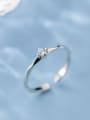thumb 925 Sterling Silver Cubic Zirconia  Round Minimalist  Free Size Ring 1