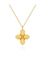 thumb 925 Sterling Silver With Gold Plated Simplistic Cross Necklaces 0