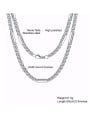 thumb Titanium Steel Irregular Minimalist Multi Strand Necklace 3