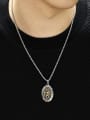 thumb Stainless steel Oval Hip Hop Necklace 2