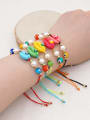 thumb Stainless steel Freshwater Pearl Multi Color Mouth Bohemia Woven Bracelet 1