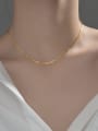 thumb 925 Sterling Silver  Minimalist  single chain necklace short without pendant 3