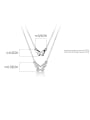thumb 925 Sterling Silver Cubic Zirconia Butterfly Minimalist Multi Strand Necklace 3