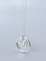 thumb 925 Sterling Silver Minimalist Round Pendant  necklace 2