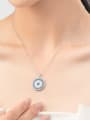 thumb 925 Sterling Silver Cubic Zirconia Evil Eye Minimalist Necklace 1