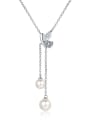 thumb 925 Sterling Silver Moissanite Butterfly Dainty Tassel Necklace 2