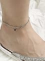 thumb 925 Sterling Silver Black   Cubic Zirconia  Vintage China  Anklet 0