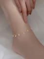 thumb 925 Sterling Silver Freshwater Pearl Oval Minimalist Anklet 1