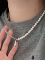 thumb 925 Sterling Silver Freshwater Pearl Water Drop Vintage Beaded Necklace 1