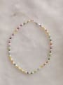 thumb Freshwater Pearl Multi Color Irregular  Glass beads Bohemia Necklace 2