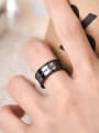 thumb 925 Sterling Silver Geometric Letter Vintage Band Ring 3