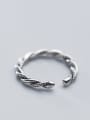 thumb 925 Sterling Silver  Vintage Simple Twisted rope Free Size Ring 2