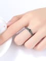 thumb 925 Sterling Silver Round Vintage  shape smear  Band Ring 1