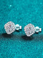 thumb 925 Sterling Silver Moissanite Square Classic Stud Earring 3