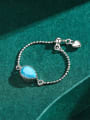 thumb 925 Sterling Silver Turquoise Water Drop Classic Band Ring 2