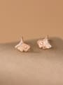thumb 925 Sterling Silver Leaf Minimalist Stud Earring 2