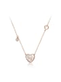 thumb 925 Sterling Silver Acrylic Heart Minimalist Necklace 3