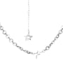 thumb 925 Sterling Silver Star Vintage Hollow Chain Necklace 0